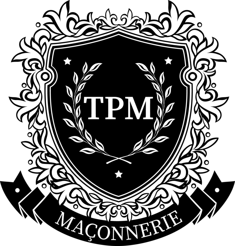 Logo TPM MAÇONNERIE Noir sur fond transparent